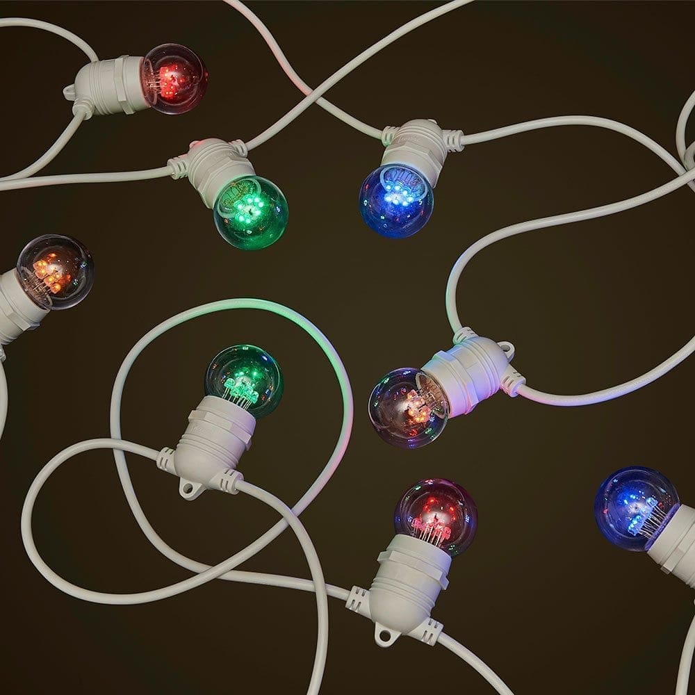 White 20 Meter / Socket Festoon String Light Kit Edison Party Lights