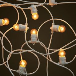 White Party Festoon Lighting - 15W Small Clear Light Globes
